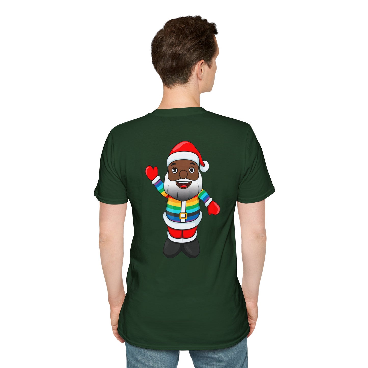 Black Pride Santa Unisex Softstyle T-Shirt