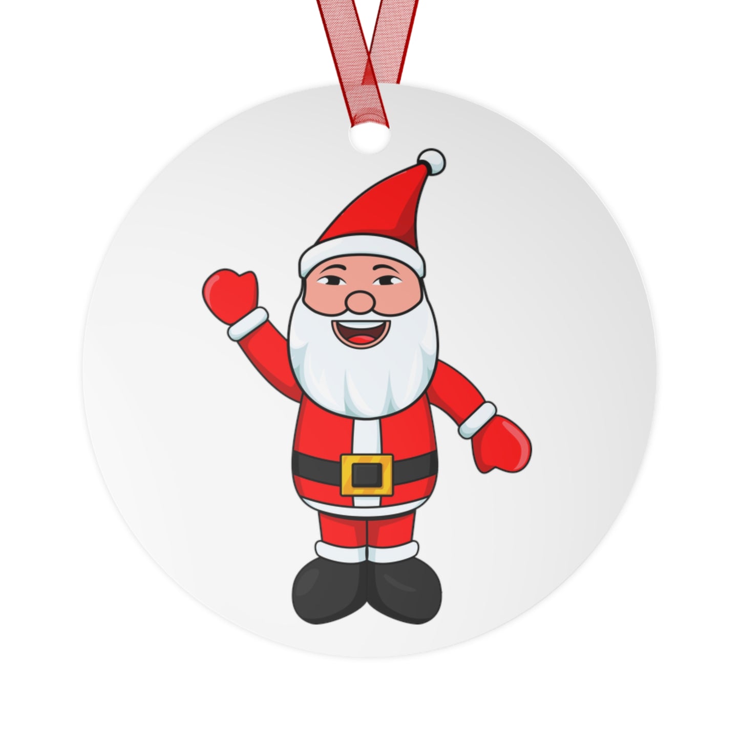 Asian Santa Metal Ornament