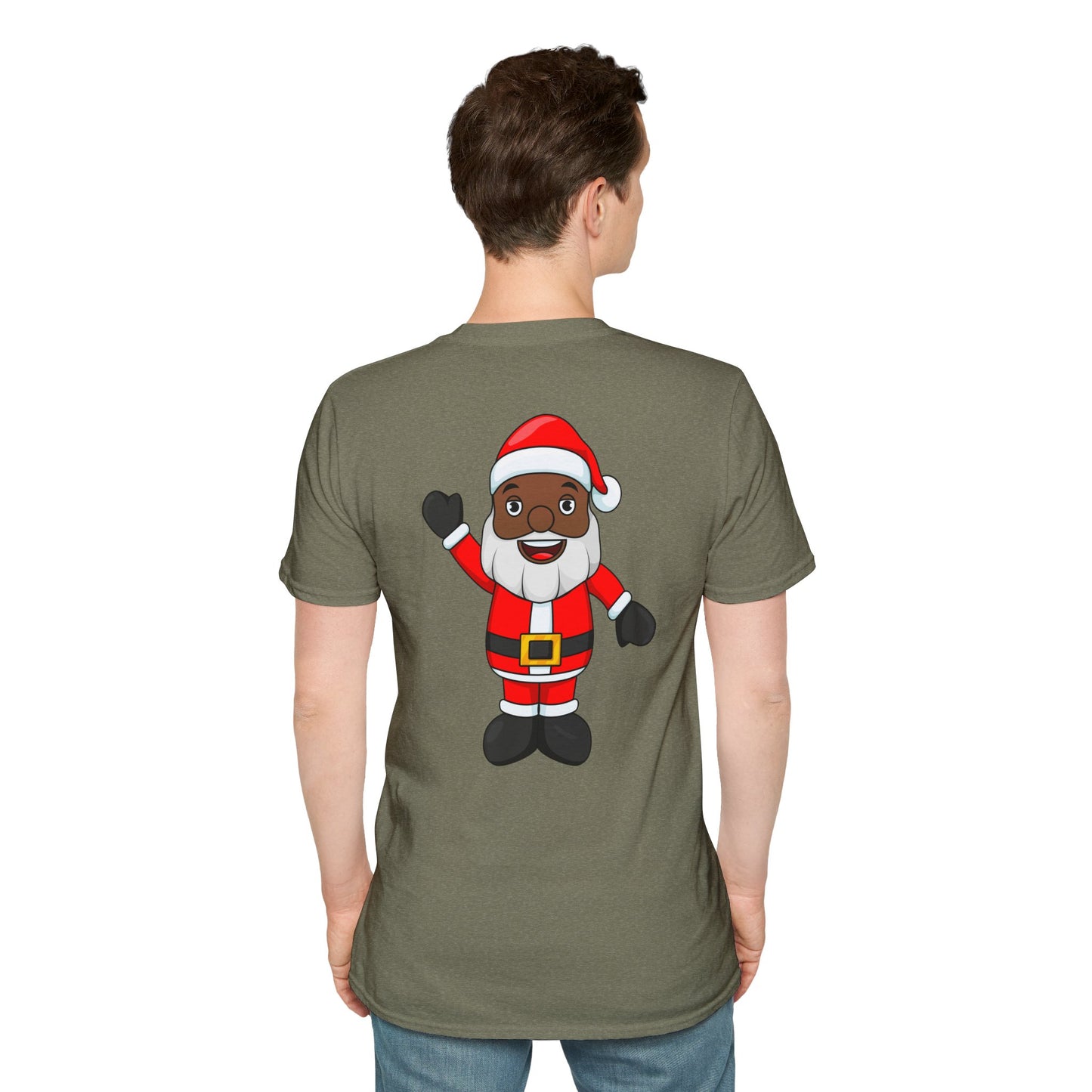 Black Santa Unisex Softstyle T-Shirt