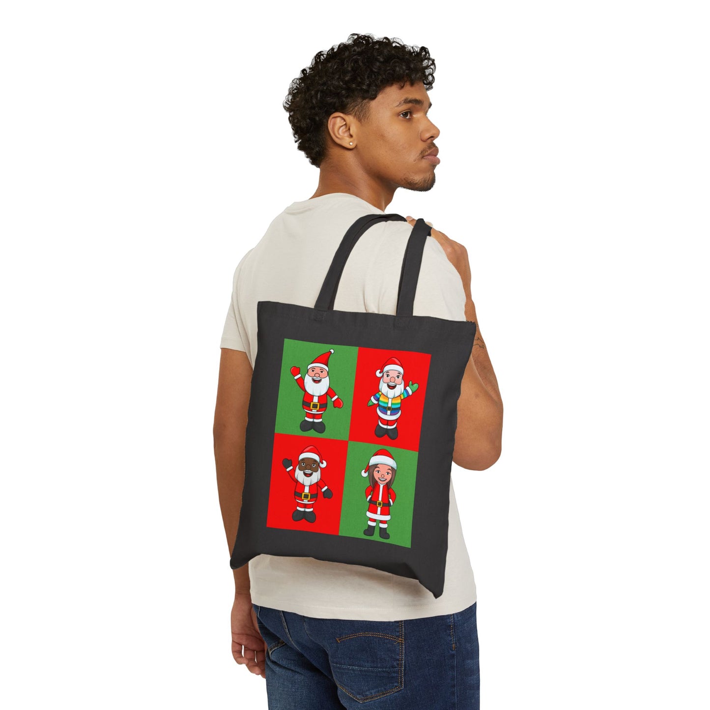 Grid OG Santa Natural Tote Bag