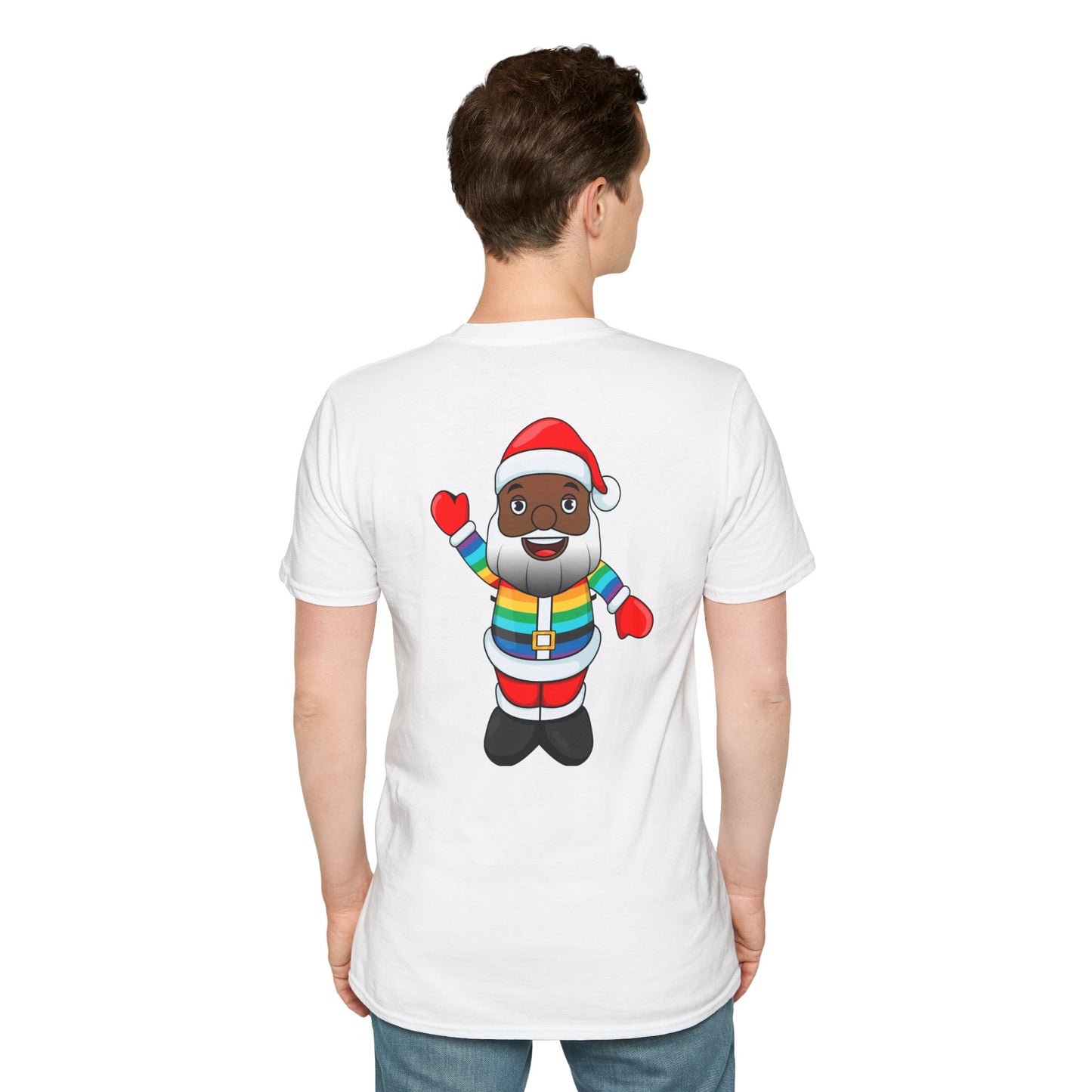 Black Pride Santa Unisex Softstyle T-Shirt