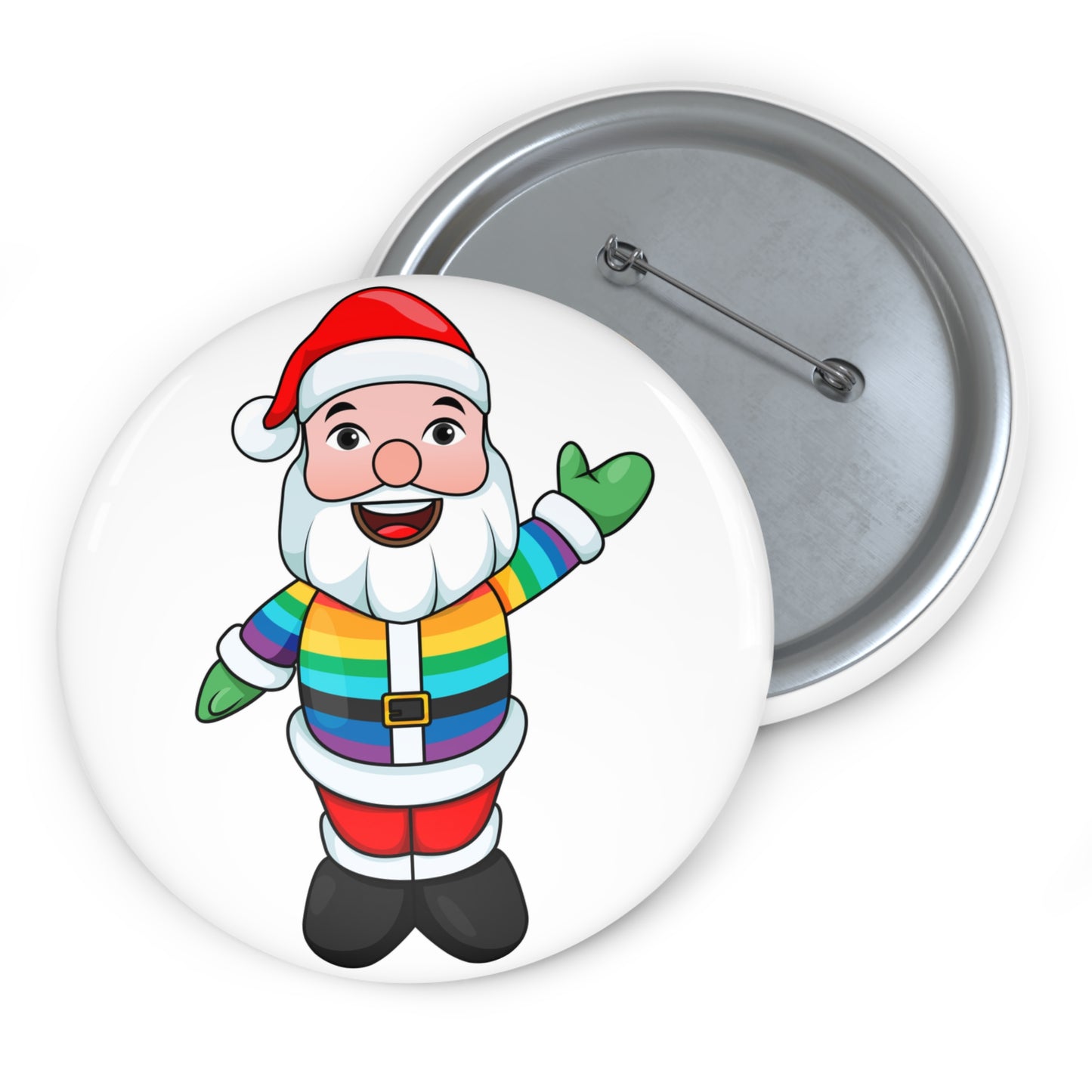 Pride Santa Pin Button