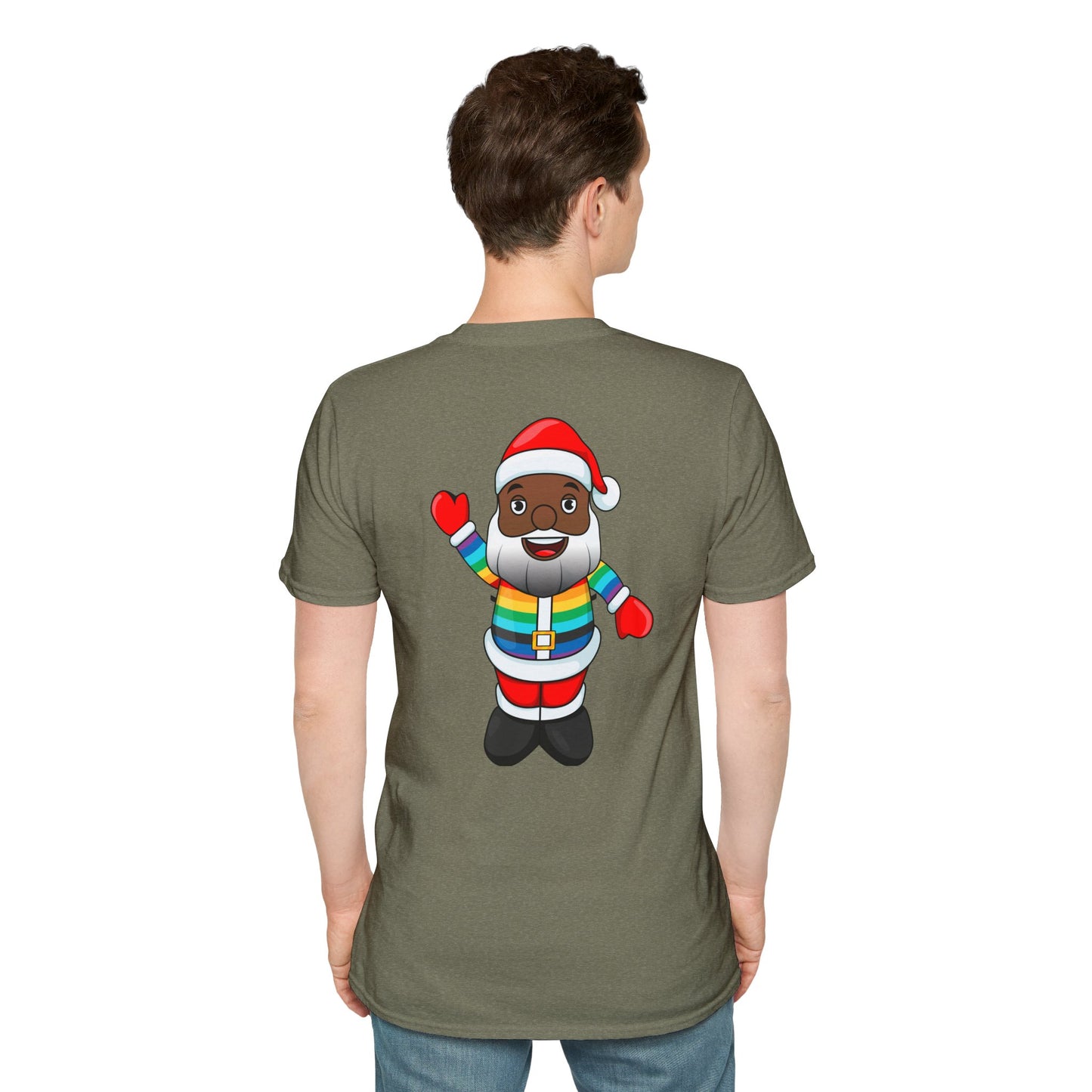 Black Pride Santa Unisex Softstyle T-Shirt