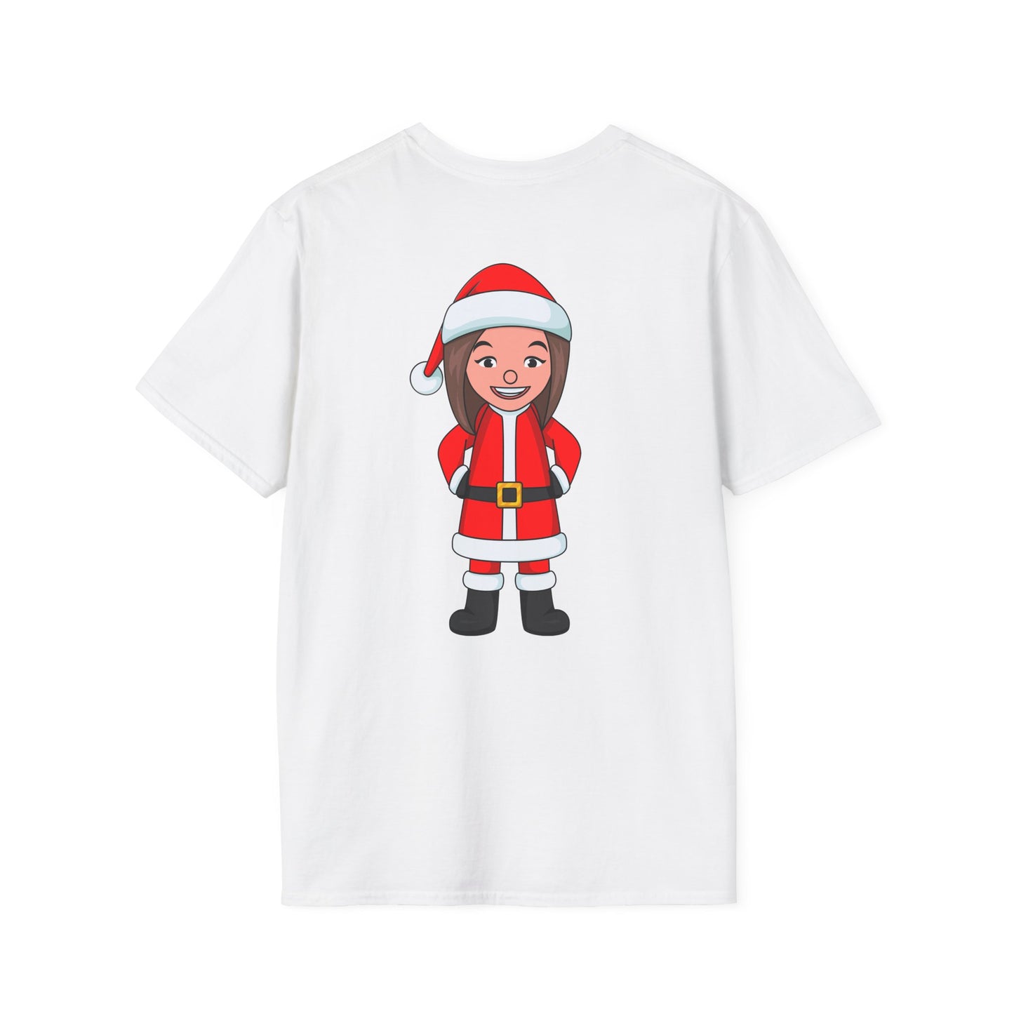 Female Santa ("Sandra Claus") Unisex Softstyle T-Shirt