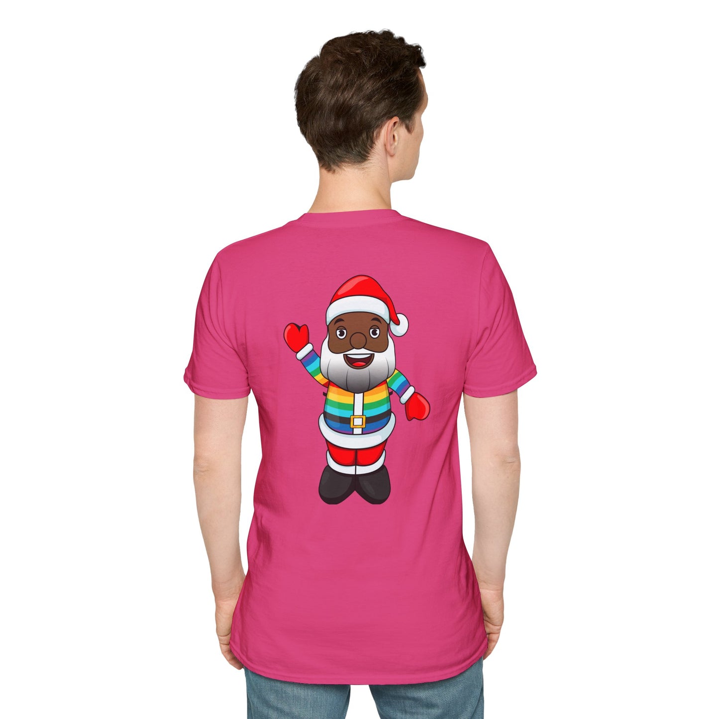 Black Pride Santa Unisex Softstyle T-Shirt