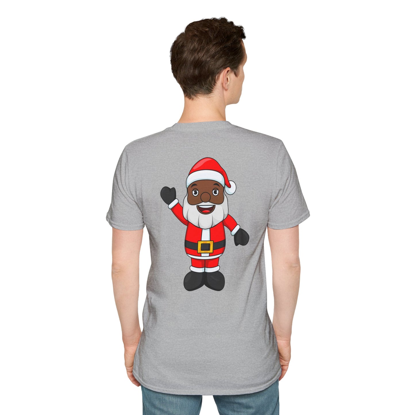 Black Santa Unisex Softstyle T-Shirt