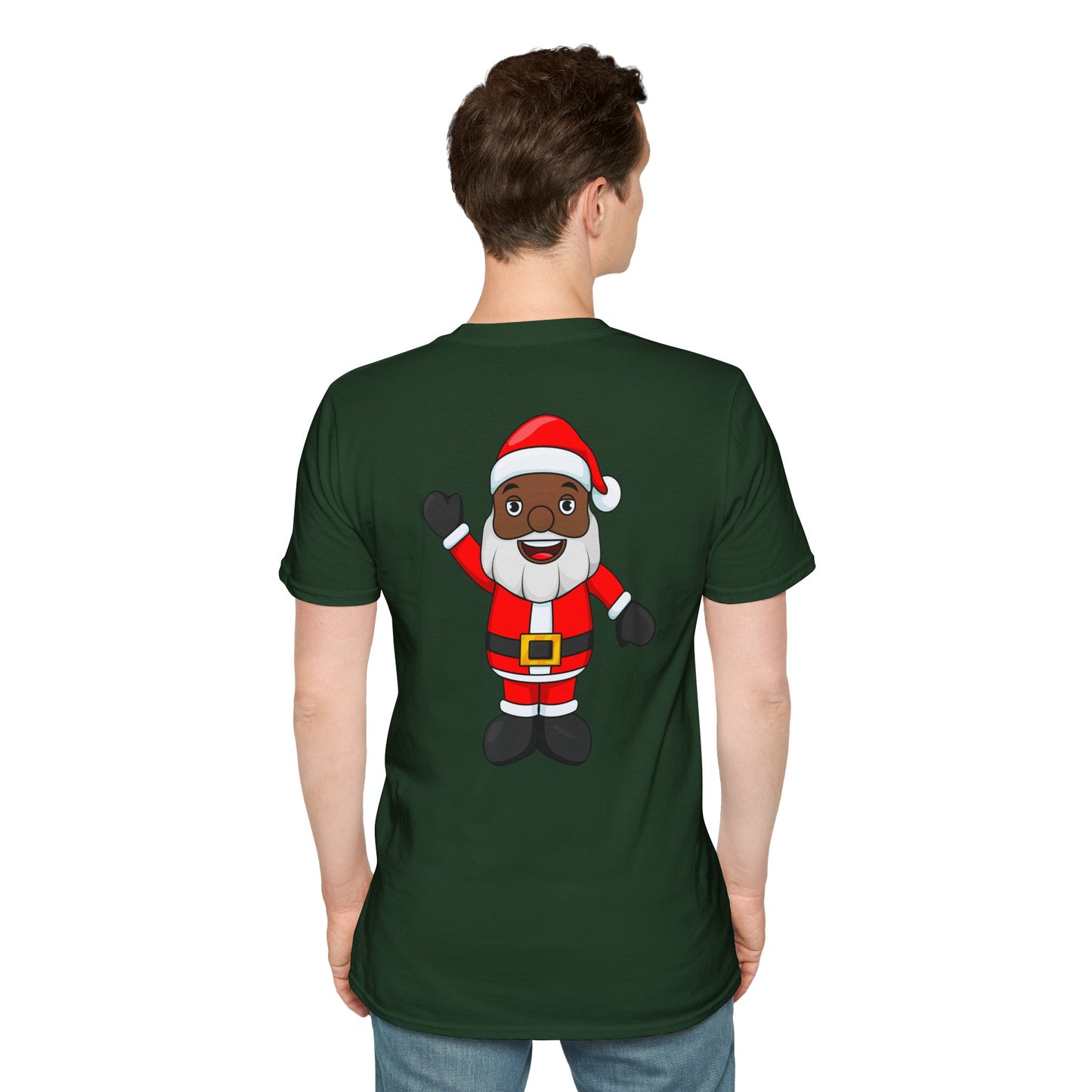Black Santa Unisex Softstyle T-Shirt