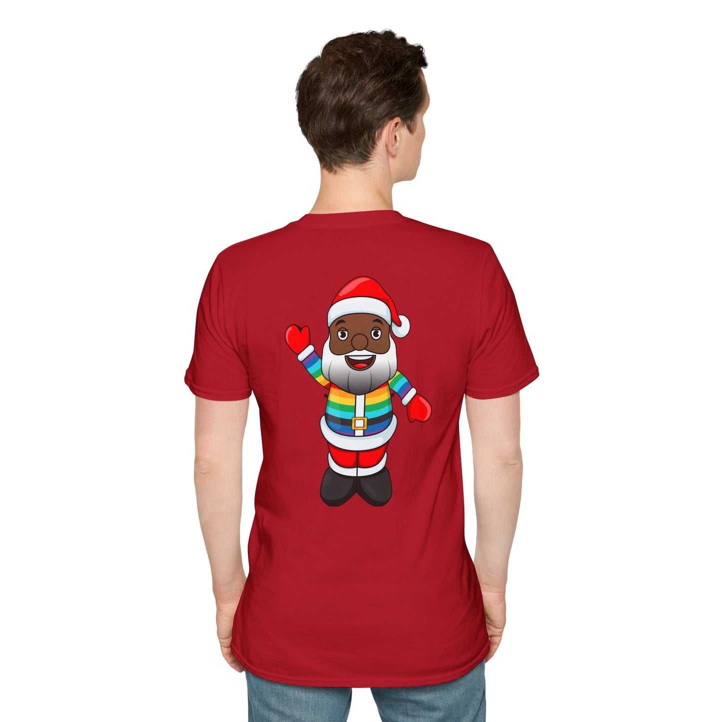 Black Pride Santa Unisex Softstyle T-Shirt