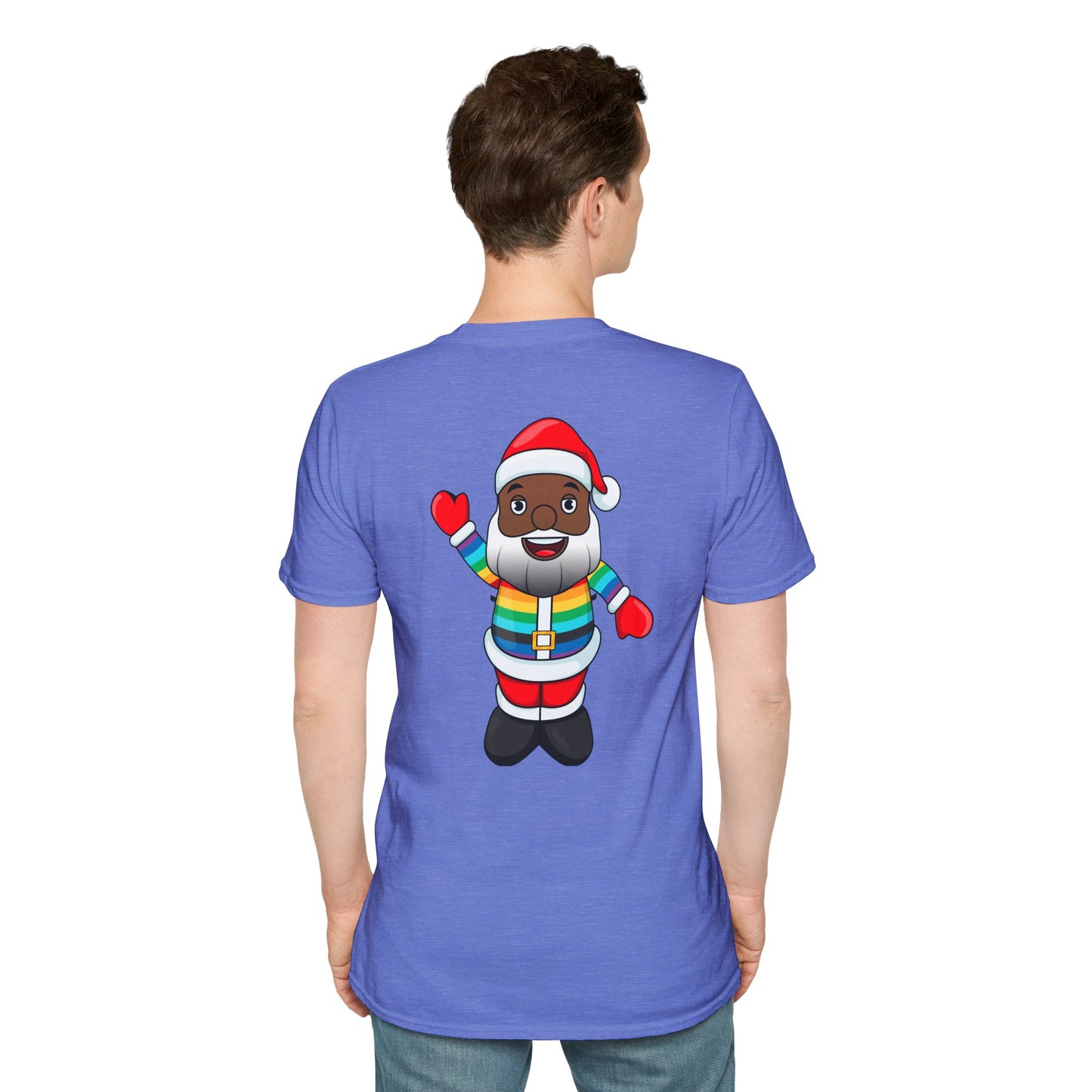 Black Pride Santa Unisex Softstyle T-Shirt