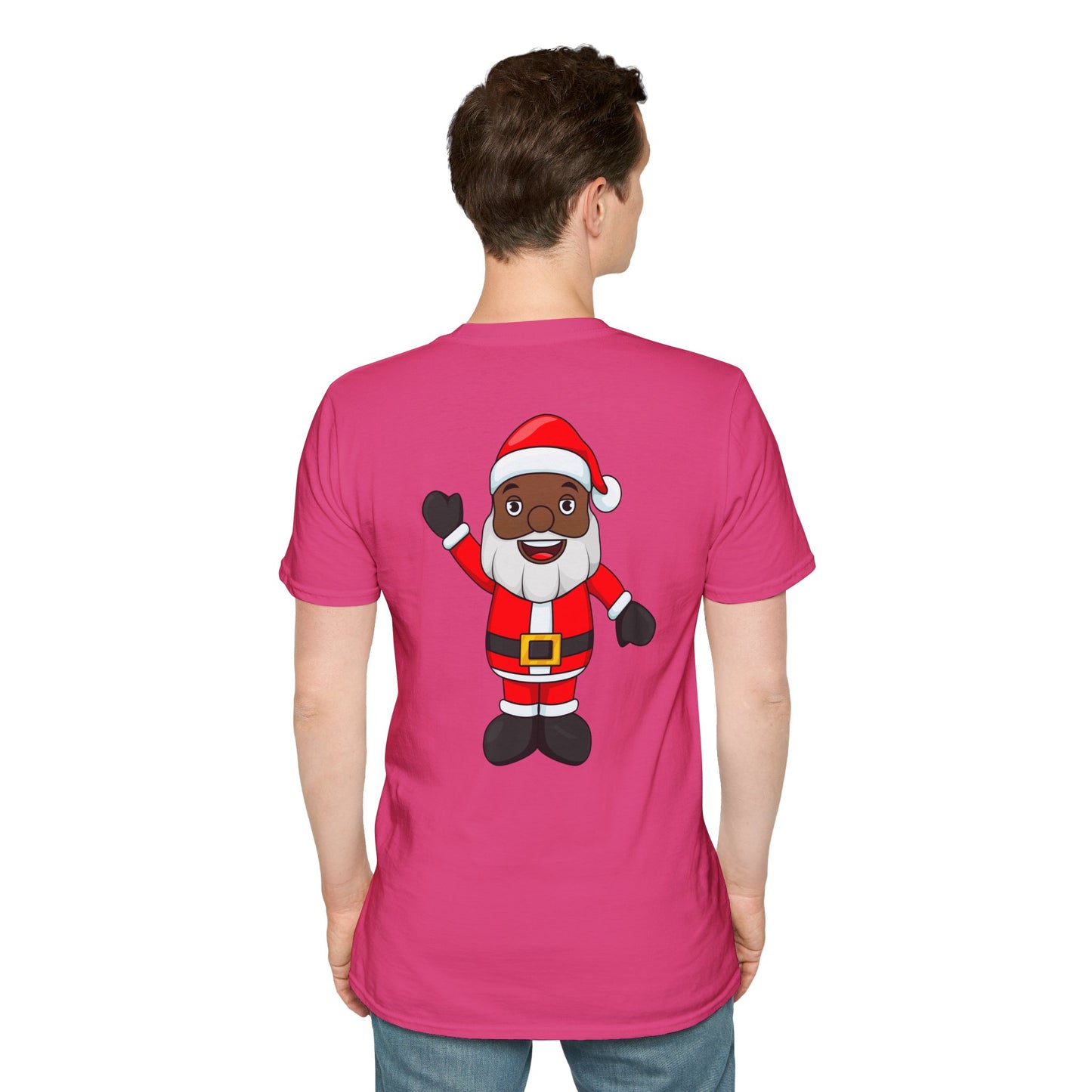 Black Santa Unisex Softstyle T-Shirt