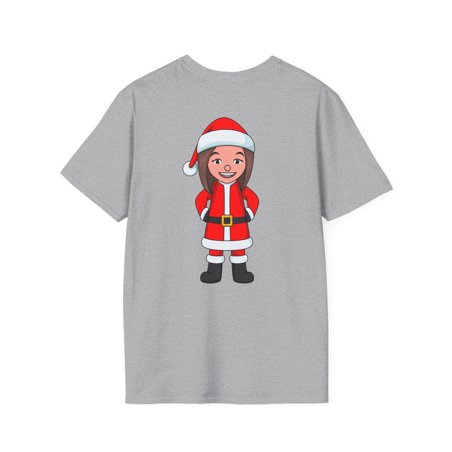 Female Santa ("Sandra Claus") Unisex Softstyle T-Shirt