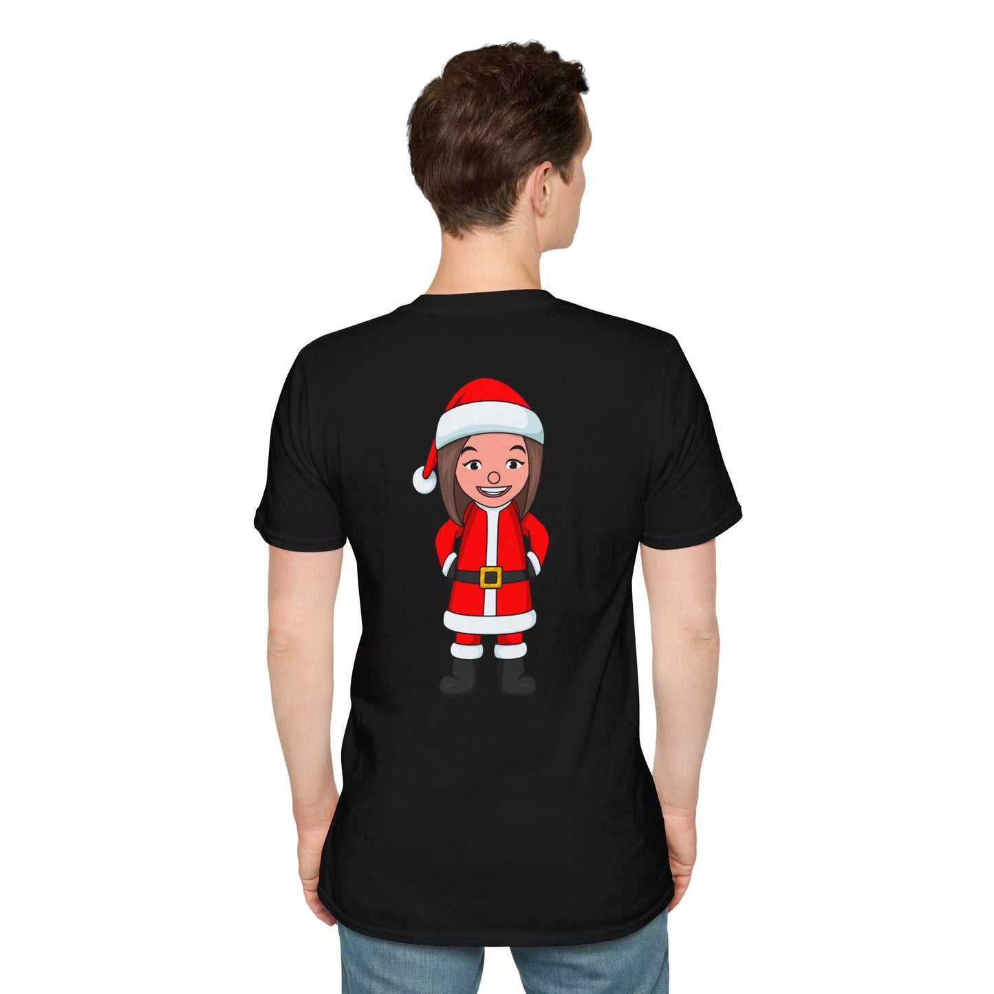Female Santa ("Sandra Claus") Unisex Softstyle T-Shirt
