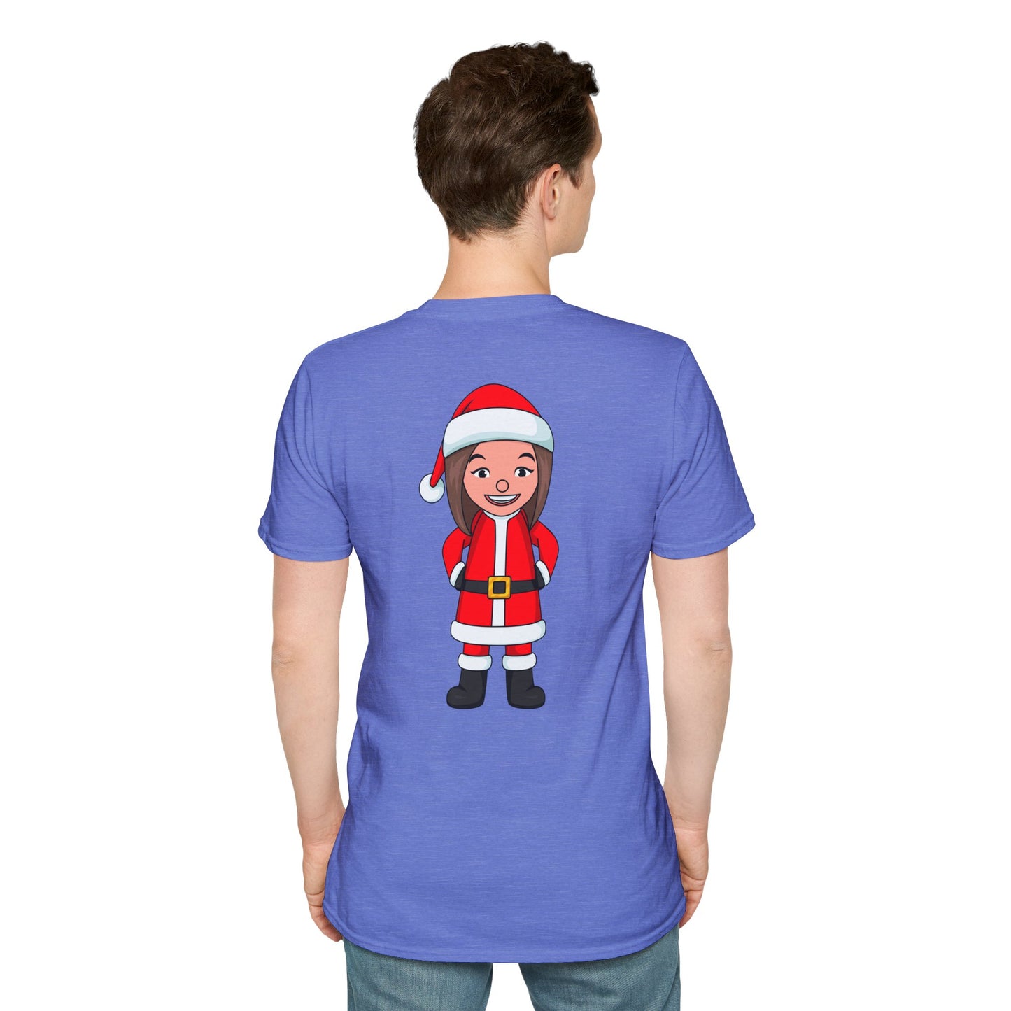 Female Santa ("Sandra Claus") Unisex Softstyle T-Shirt