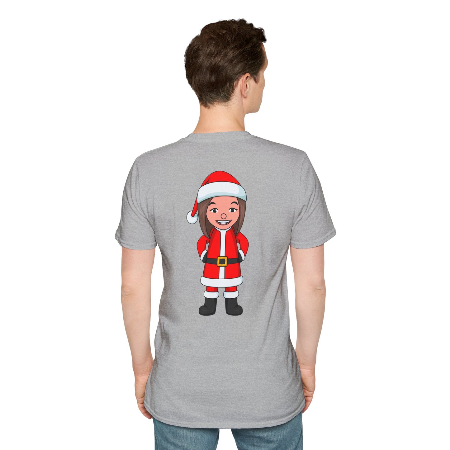 Female Santa ("Sandra Claus") Unisex Softstyle T-Shirt