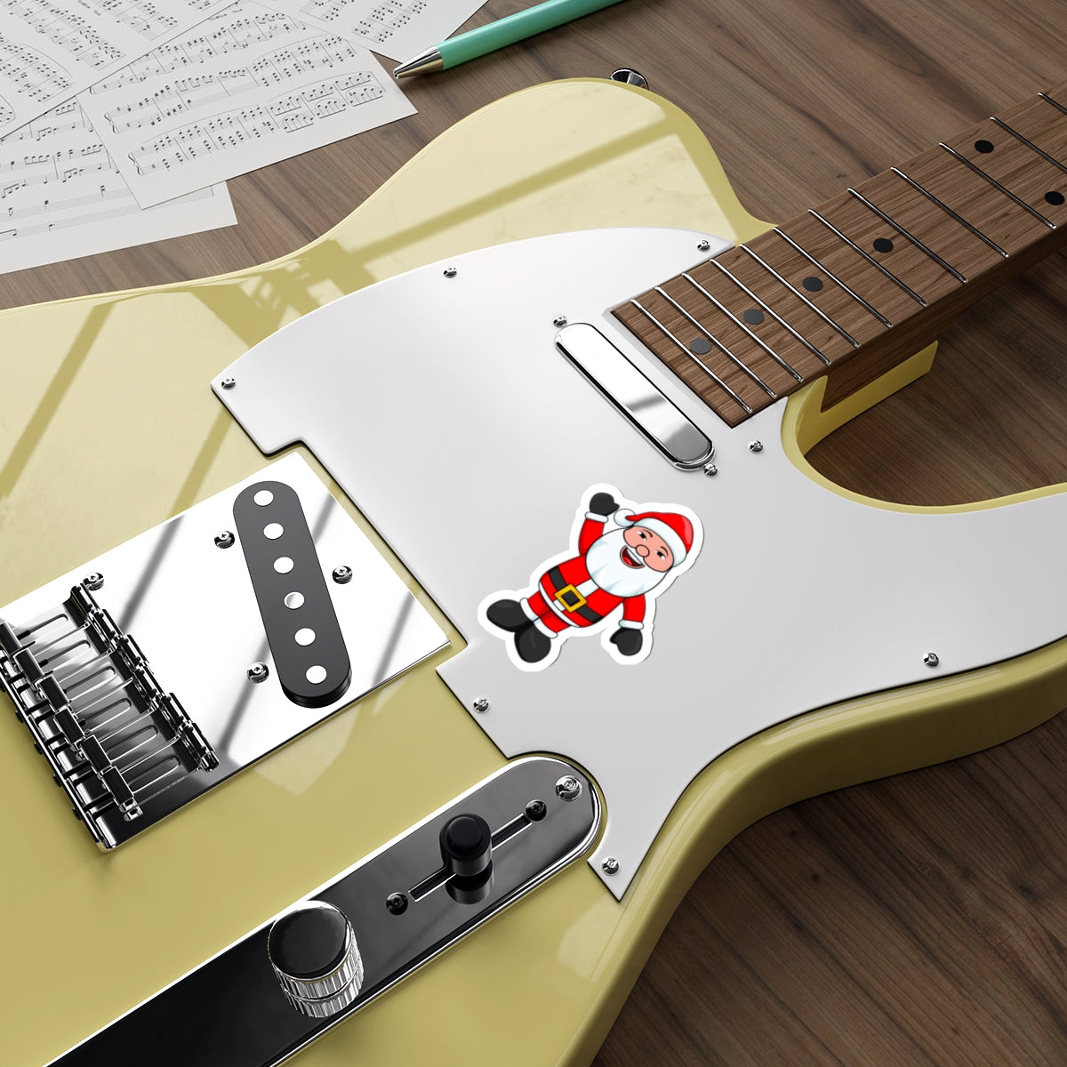 Asian Santa Die-Cut Sticker