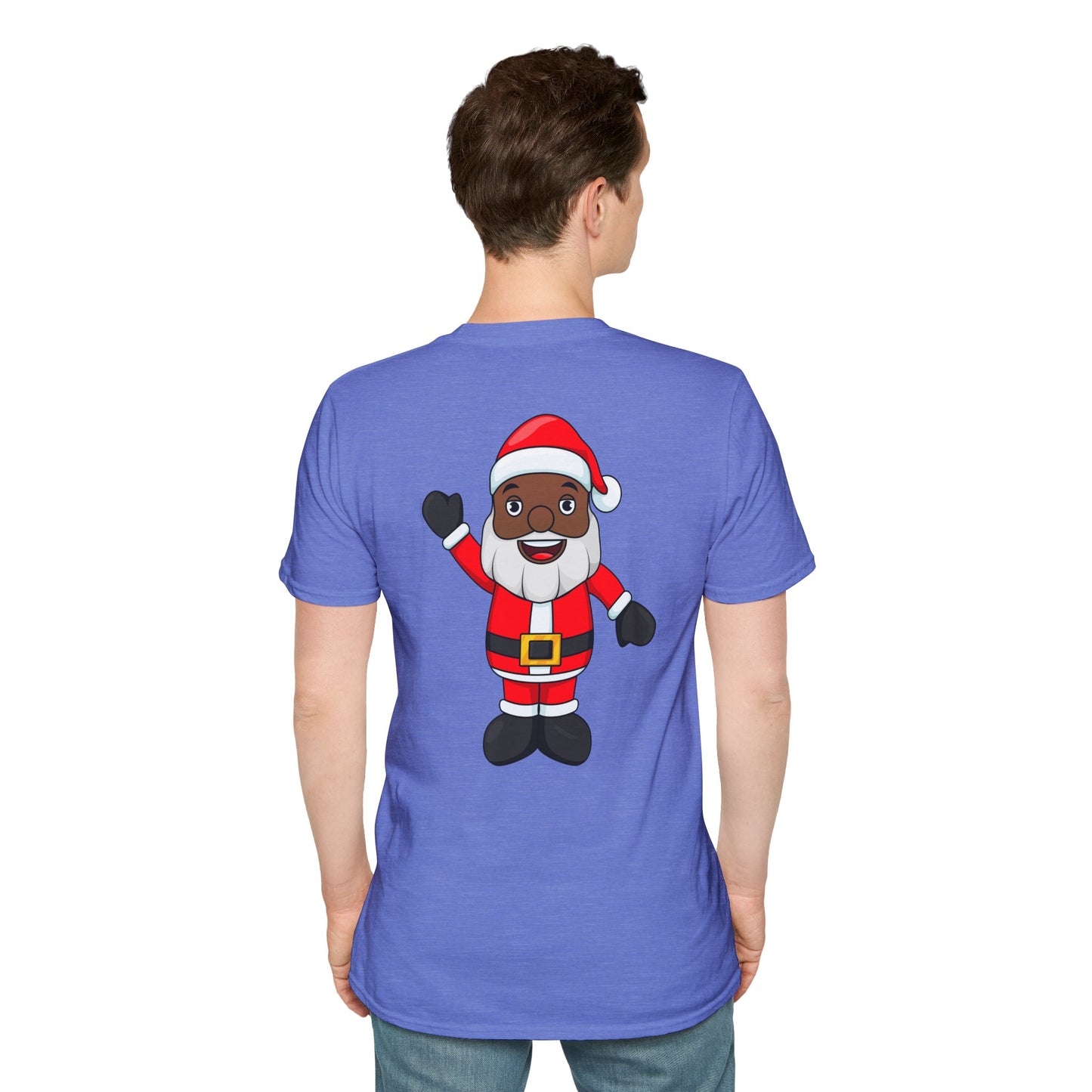 Black Santa Unisex Softstyle T-Shirt