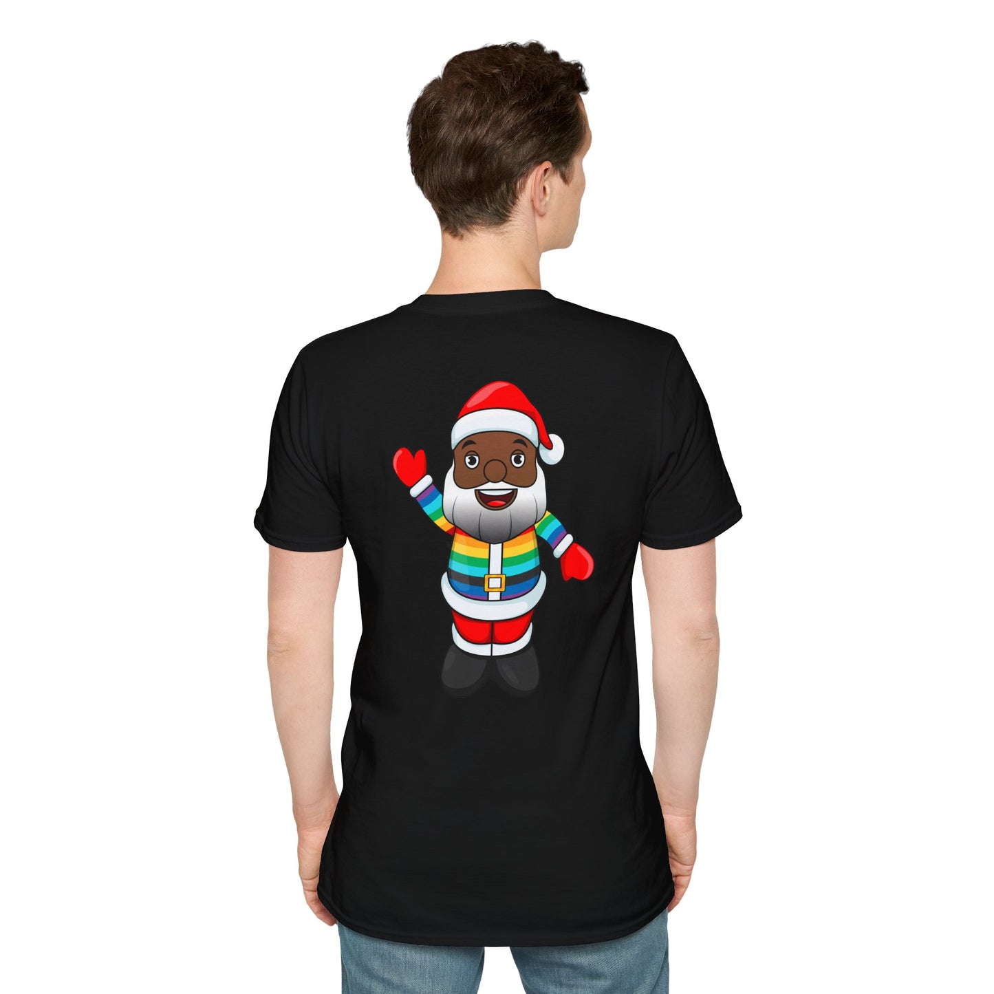 Black Pride Santa Unisex Softstyle T-Shirt