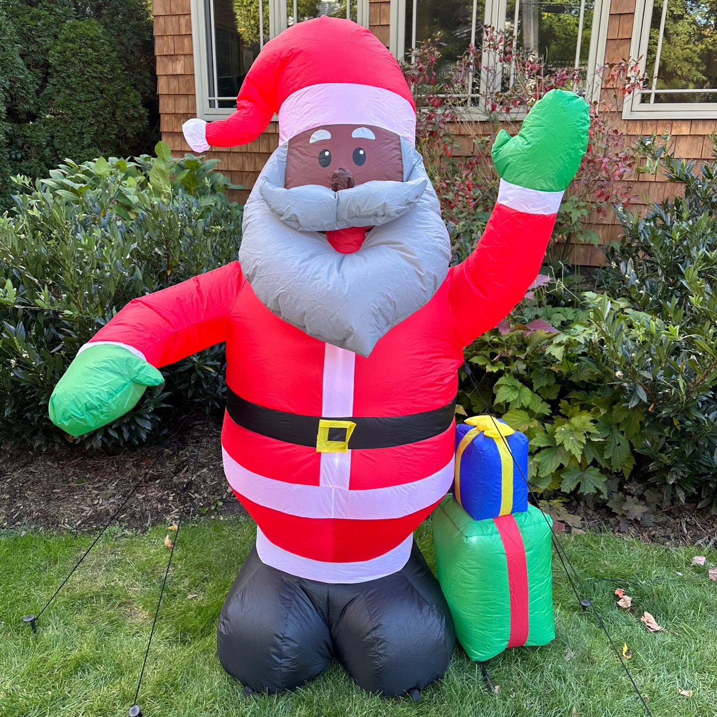 Black Santa Inflatable - 6 ft.