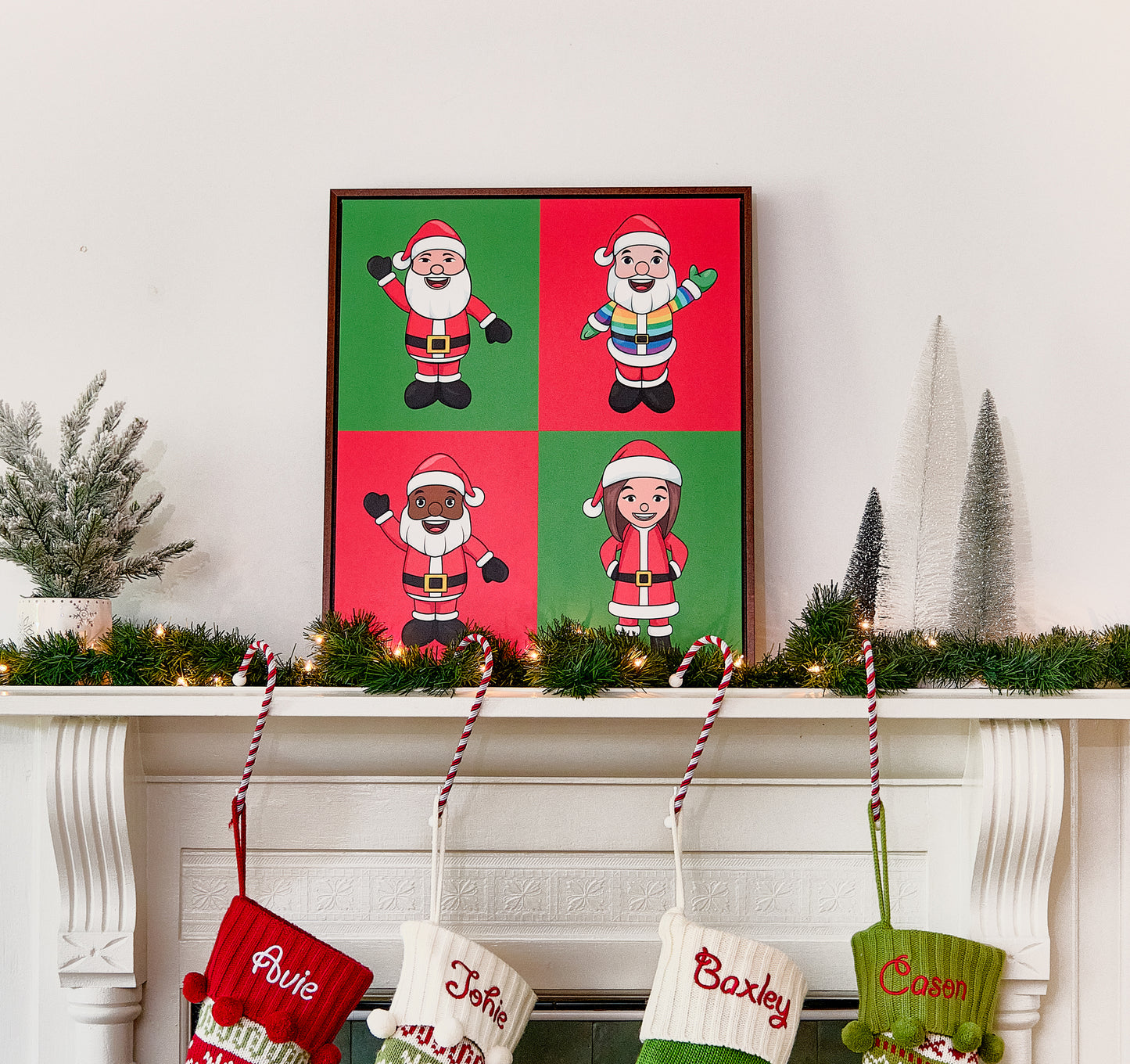 Grid OG Framed Canvas