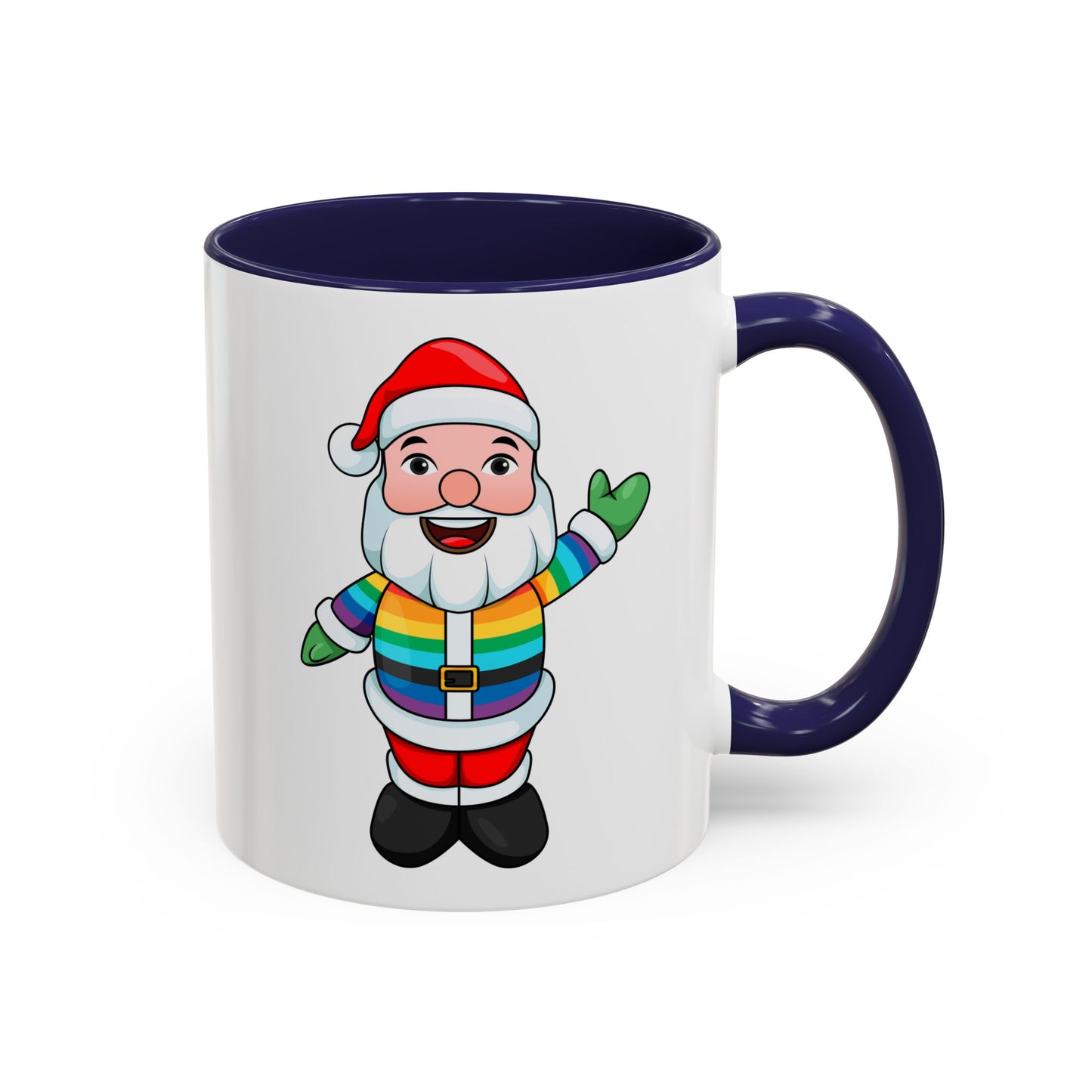 Pride Santa Accent Mug with Logo