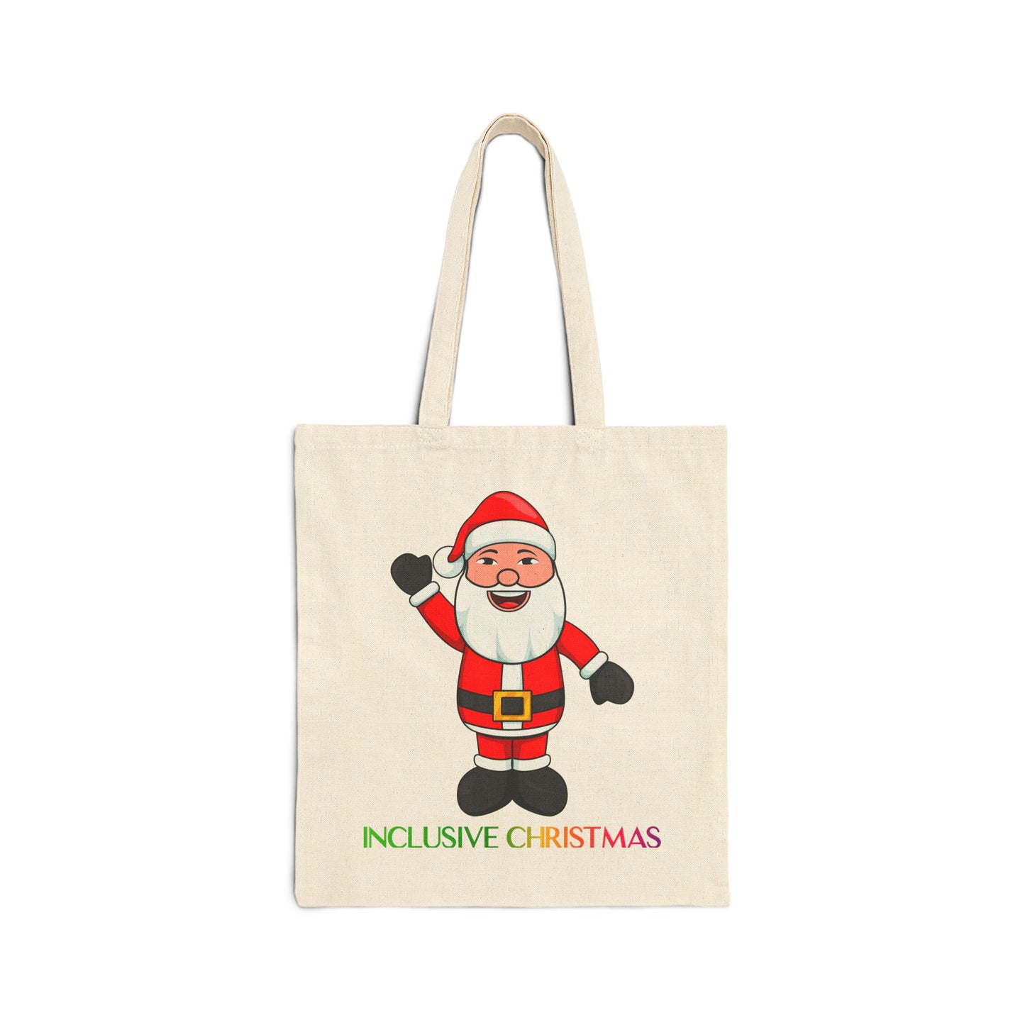 Asian Santa Natural Tote Bag with Logo