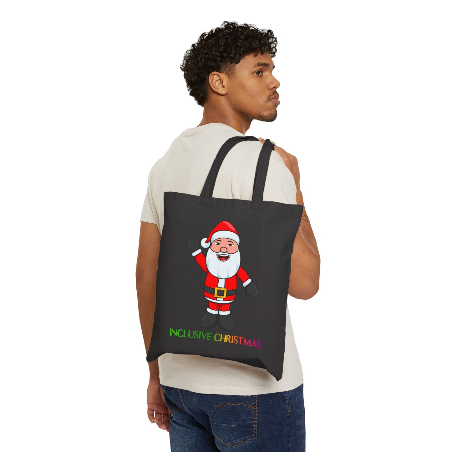 Asian Santa Natural Tote Bag with Logo