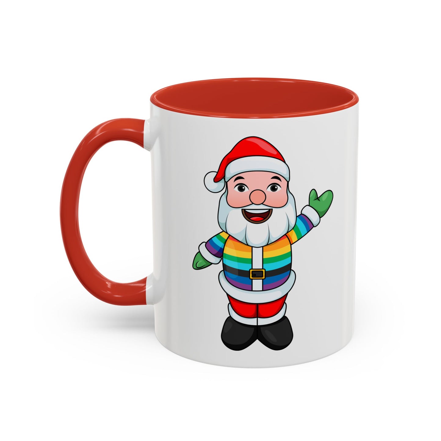 Pride Santa Accent Mug with Logo