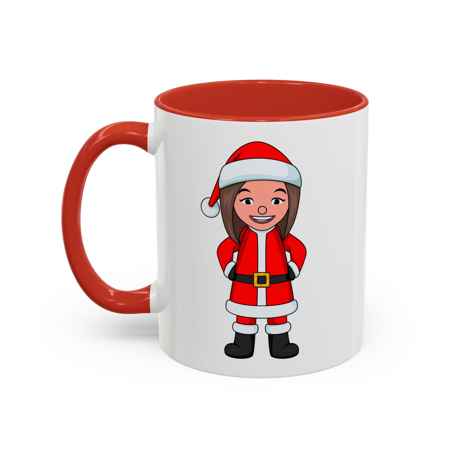 Female Santa ("Sandra Claus") Accent Coffee Mug