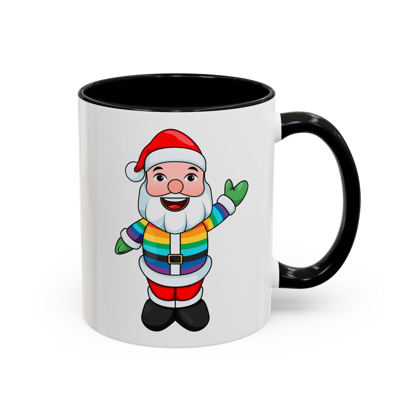 Pride Santa Accent Mug with Logo