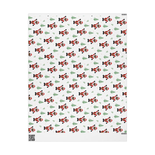 Black Santa Holiday Gift Wrap