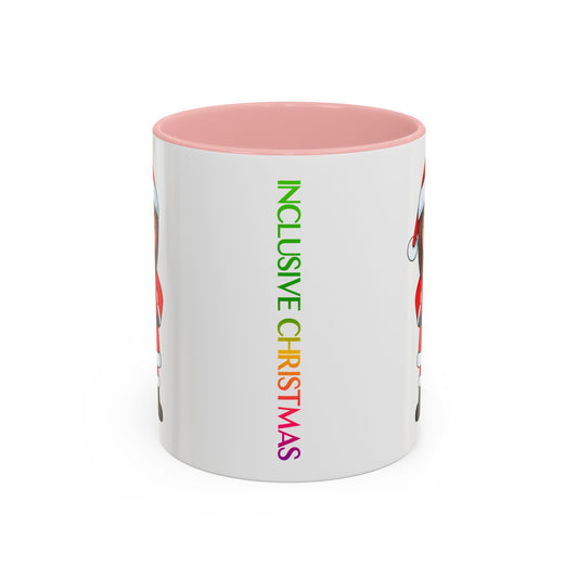 Female Santa ("Sandra Claus") Accent Coffee Mug with Logo