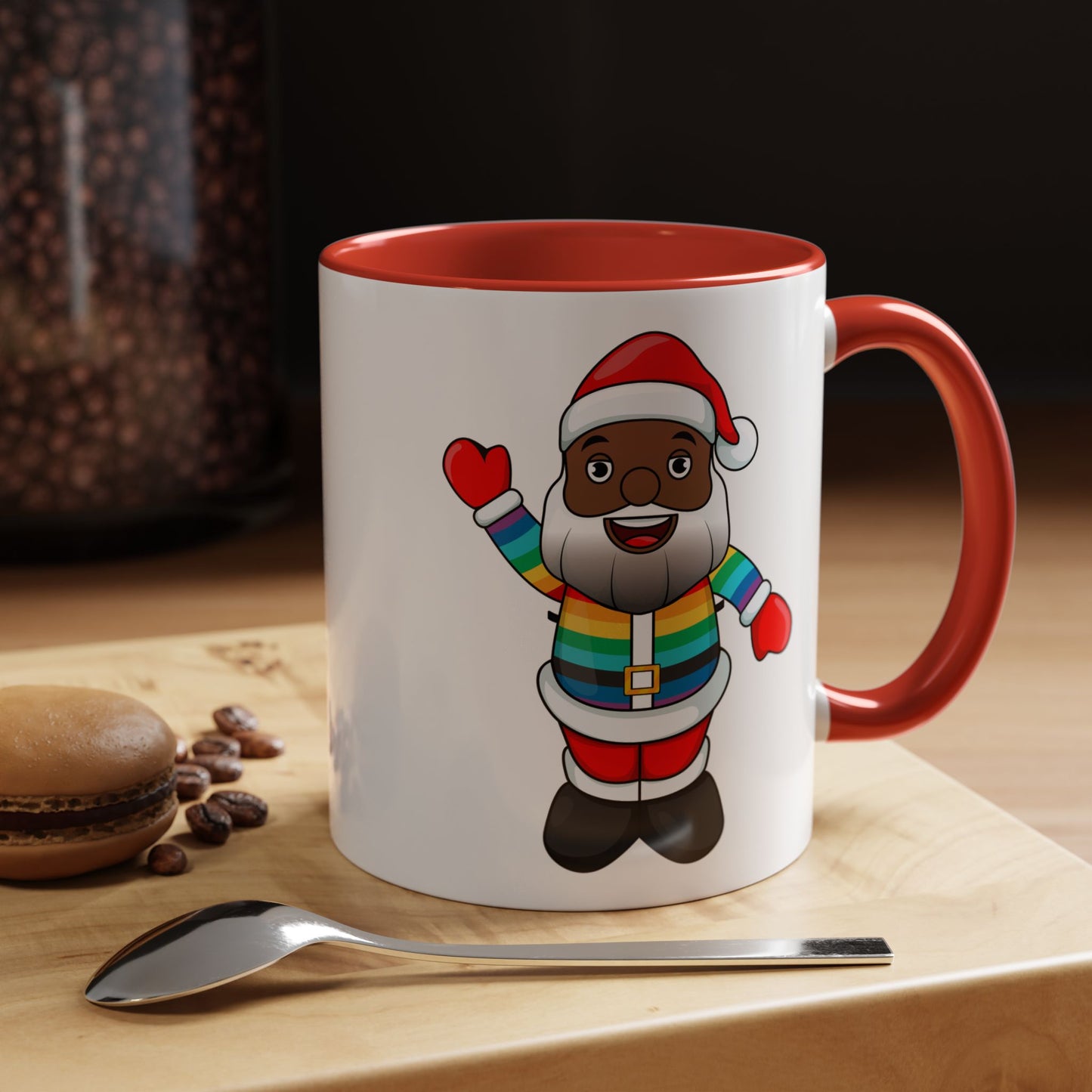 Black Pride Santa Accent Mug