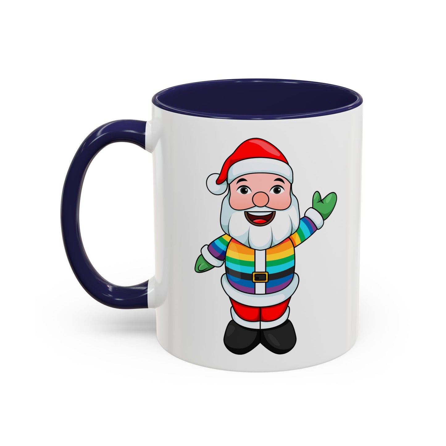 Pride Santa Accent Mug with Logo