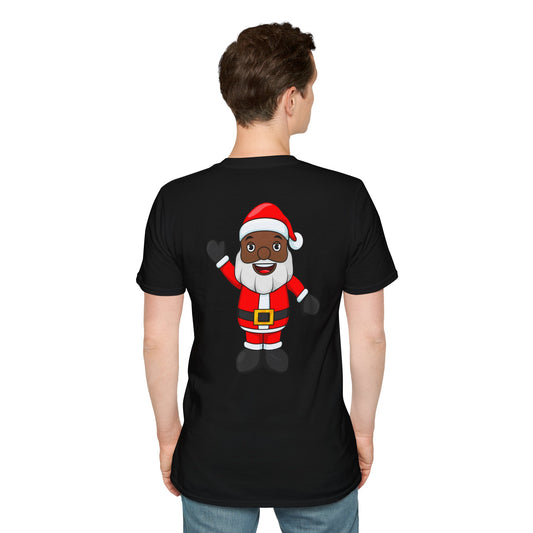 Black Santa Unisex Softstyle T-Shirt