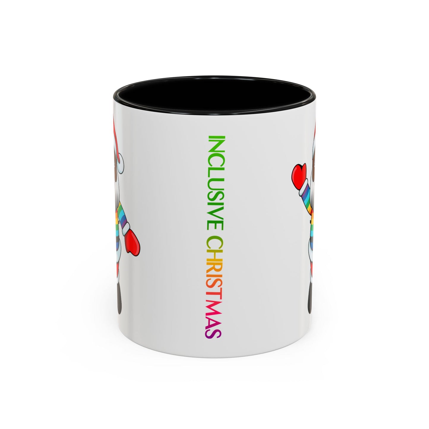 Black Pride Santa Accent Mug with Logo