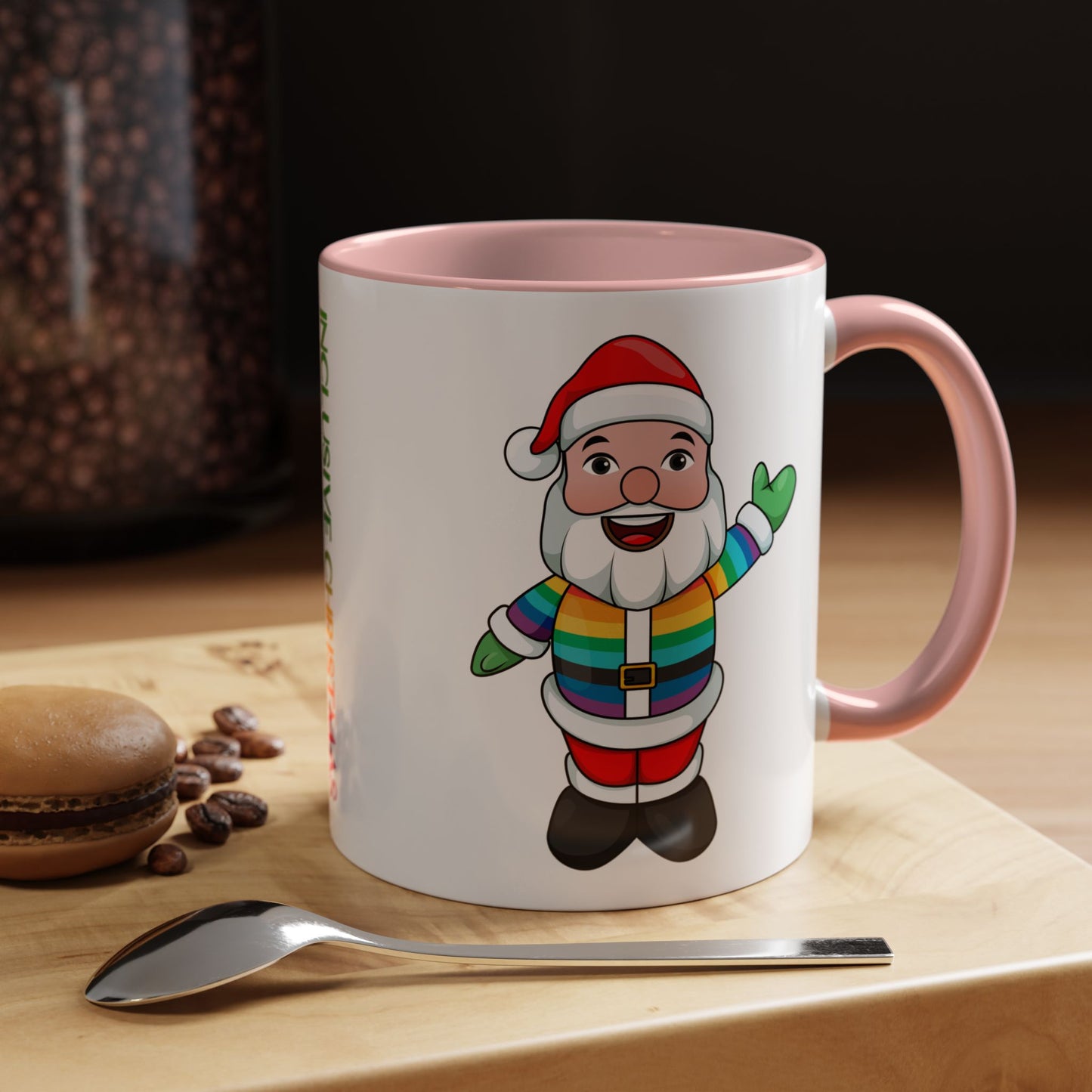 Pride Santa Accent Mug with Logo