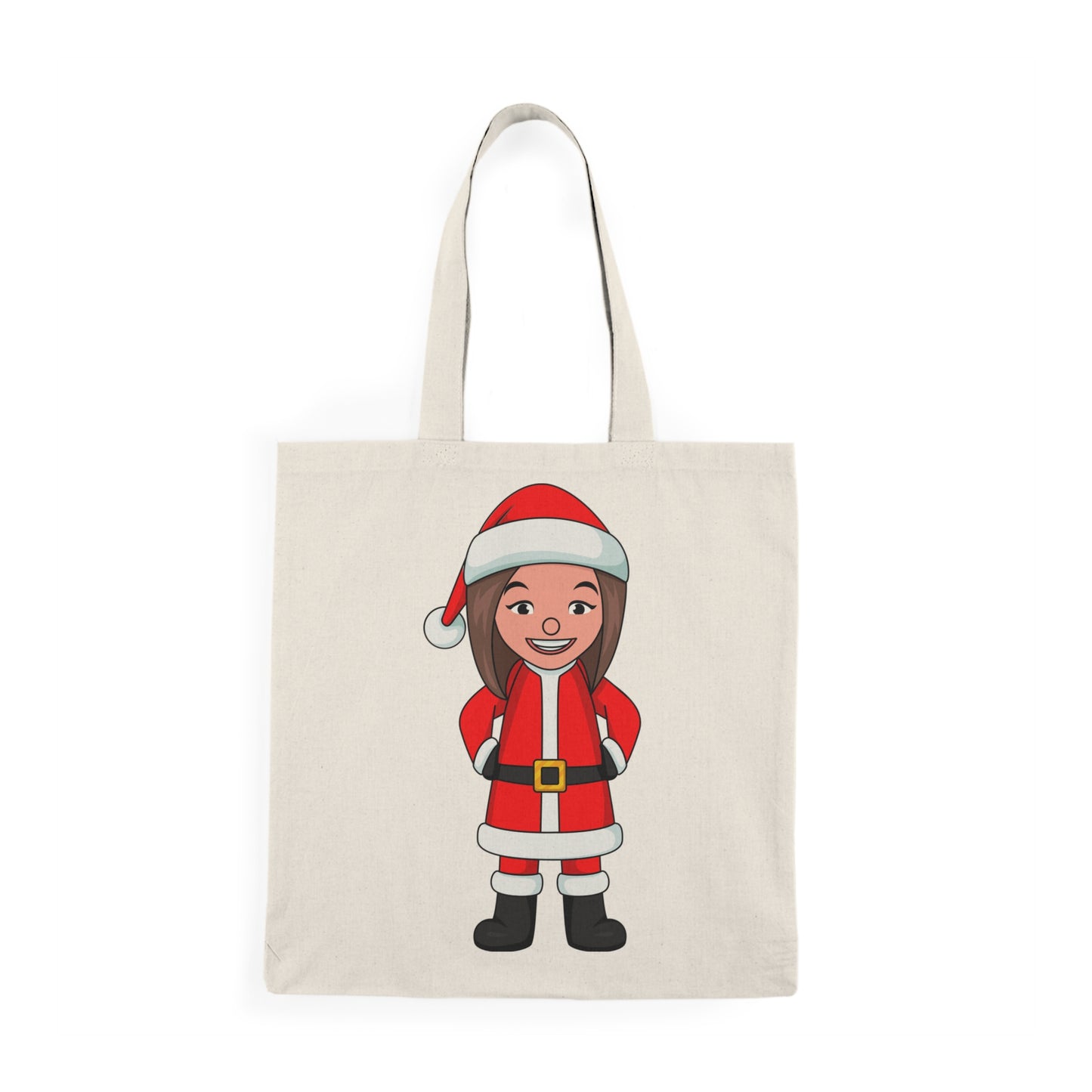 Female Santa ("Sandra Claus") Natural Tote Bag