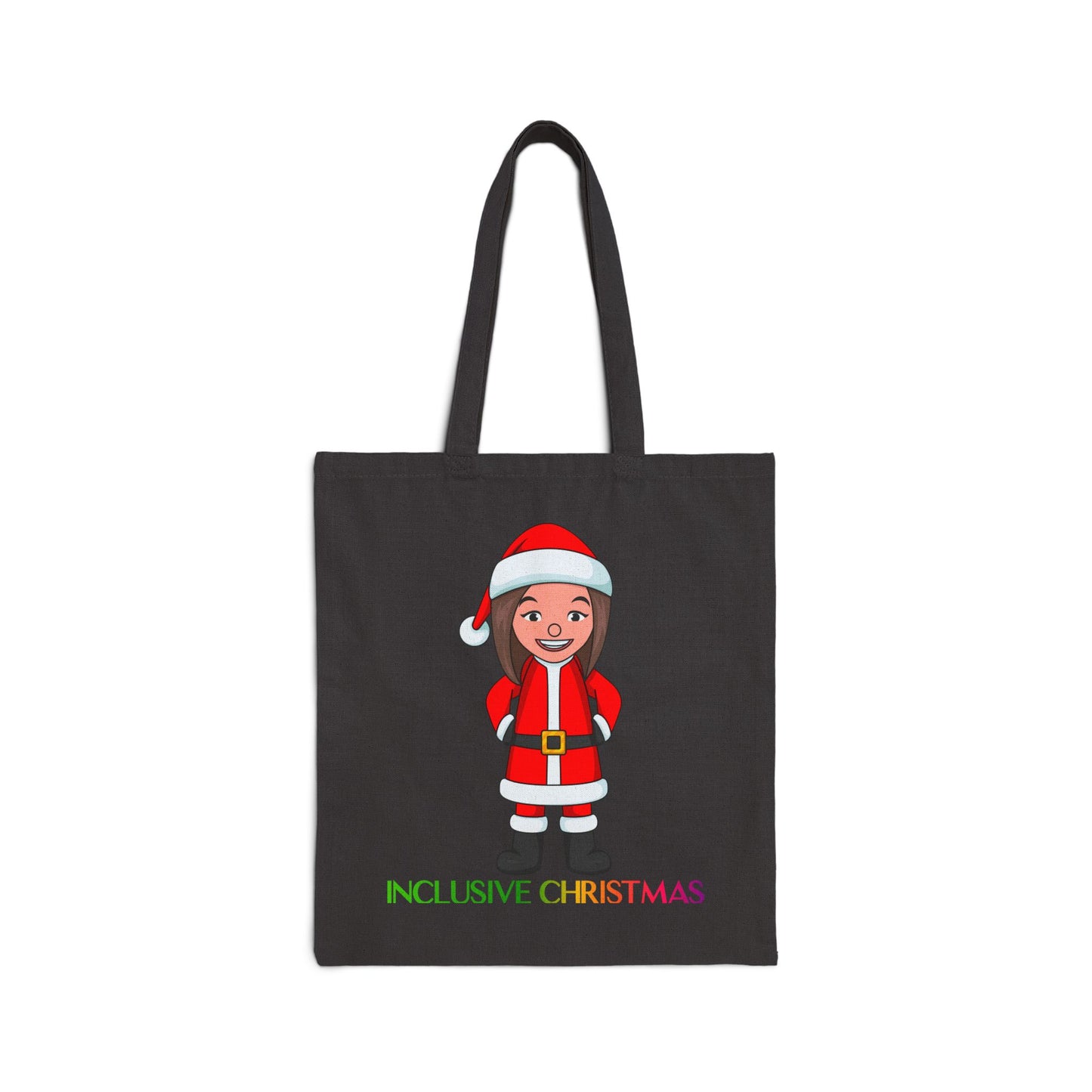 Female Santa ("Sandra Claus") Natural Tote Bag with Logo