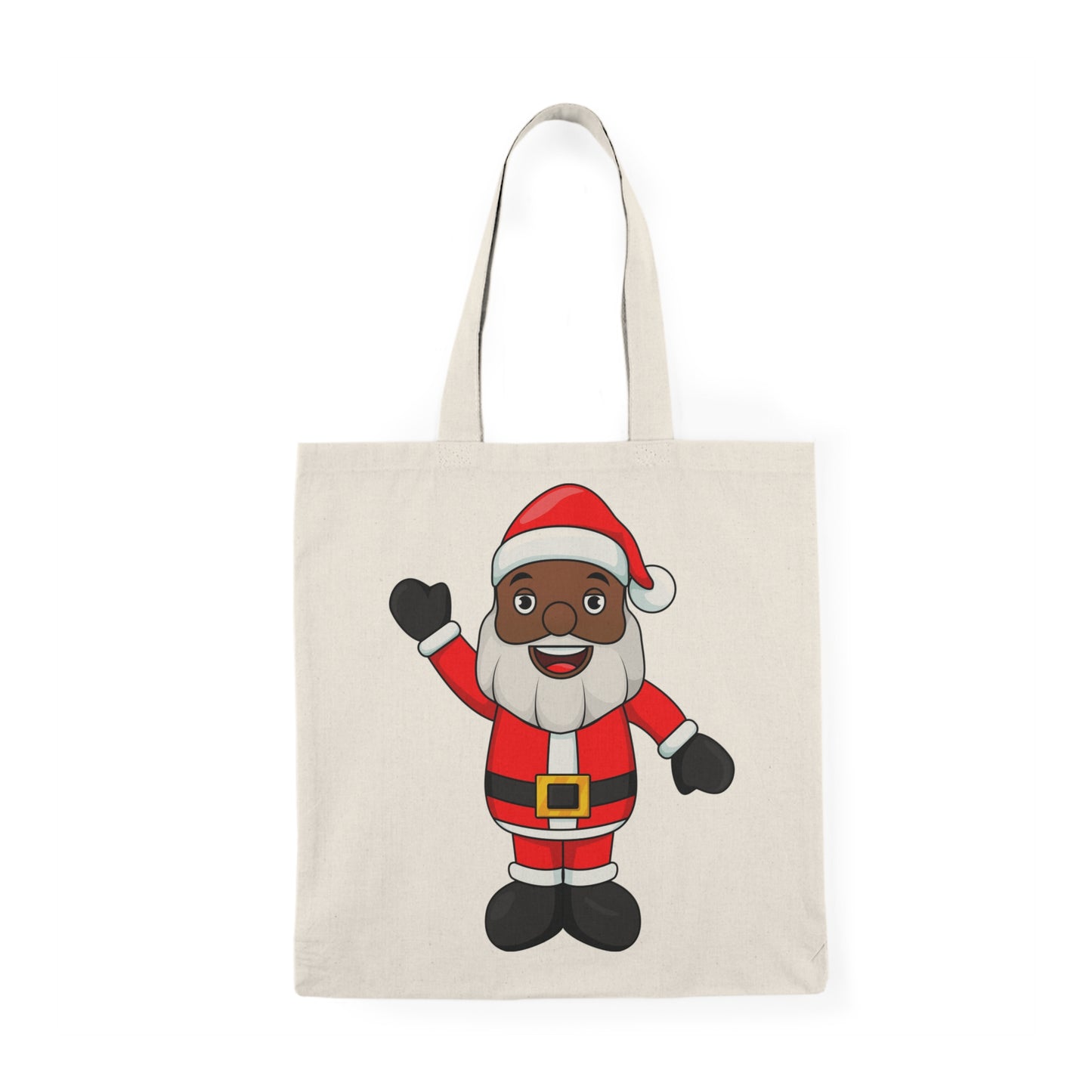 Black Santa Natural Tote Bag