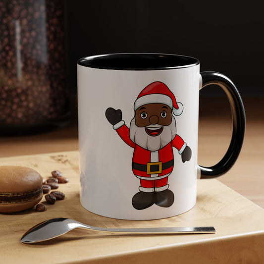 Black Santa Accent Mug