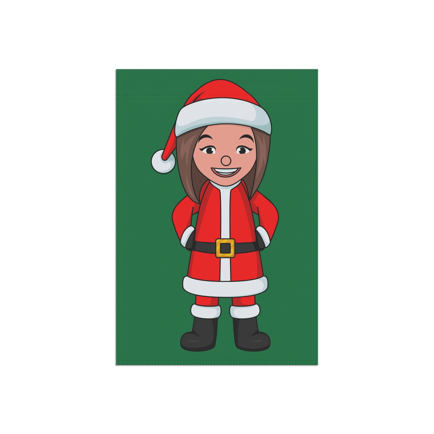 Female Santa ("Sandra Claus") Garden Banner