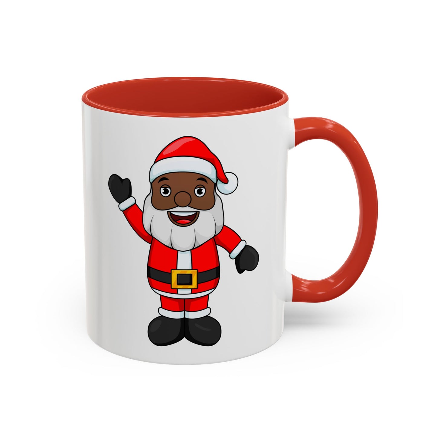 Black Santa Accent Mug with Logo