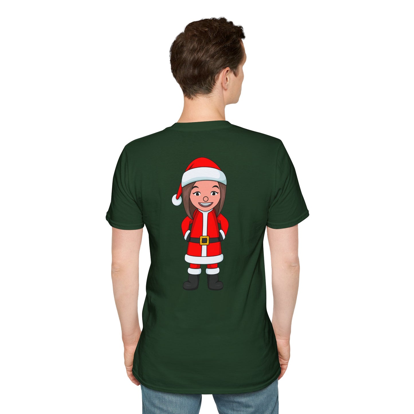 Female Santa ("Sandra Claus") Unisex Softstyle T-Shirt