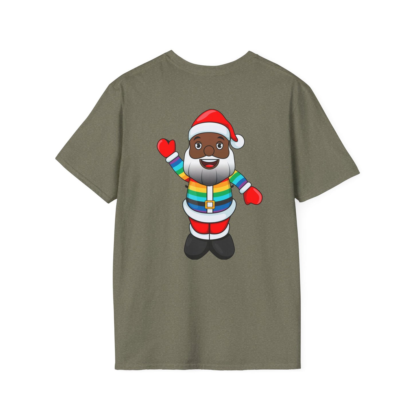 Black Pride Santa Unisex Softstyle T-Shirt