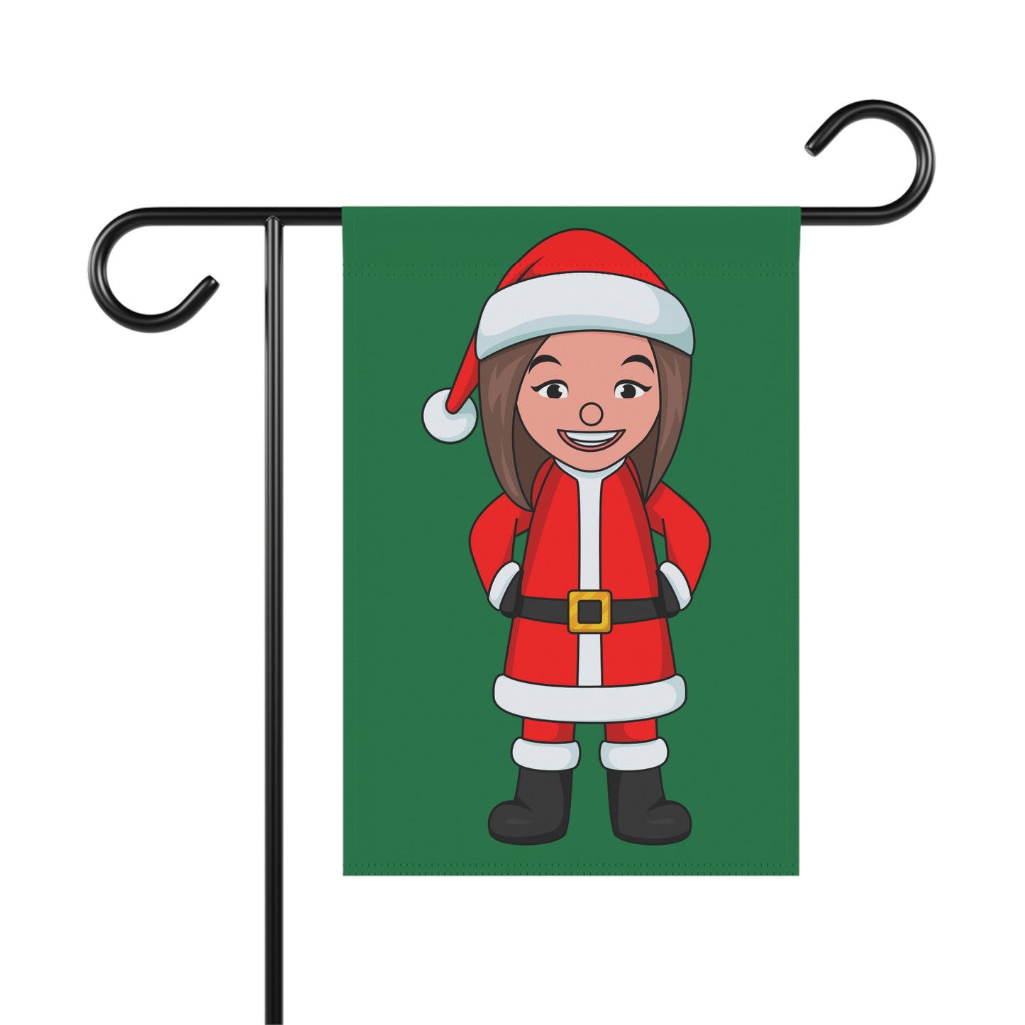 Female Santa ("Sandra Claus") Garden Banner