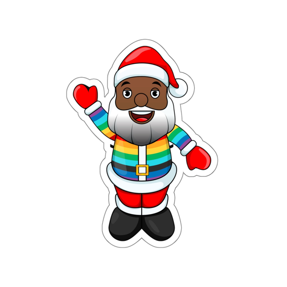 Black Pride Santa Die-Cut Sticker