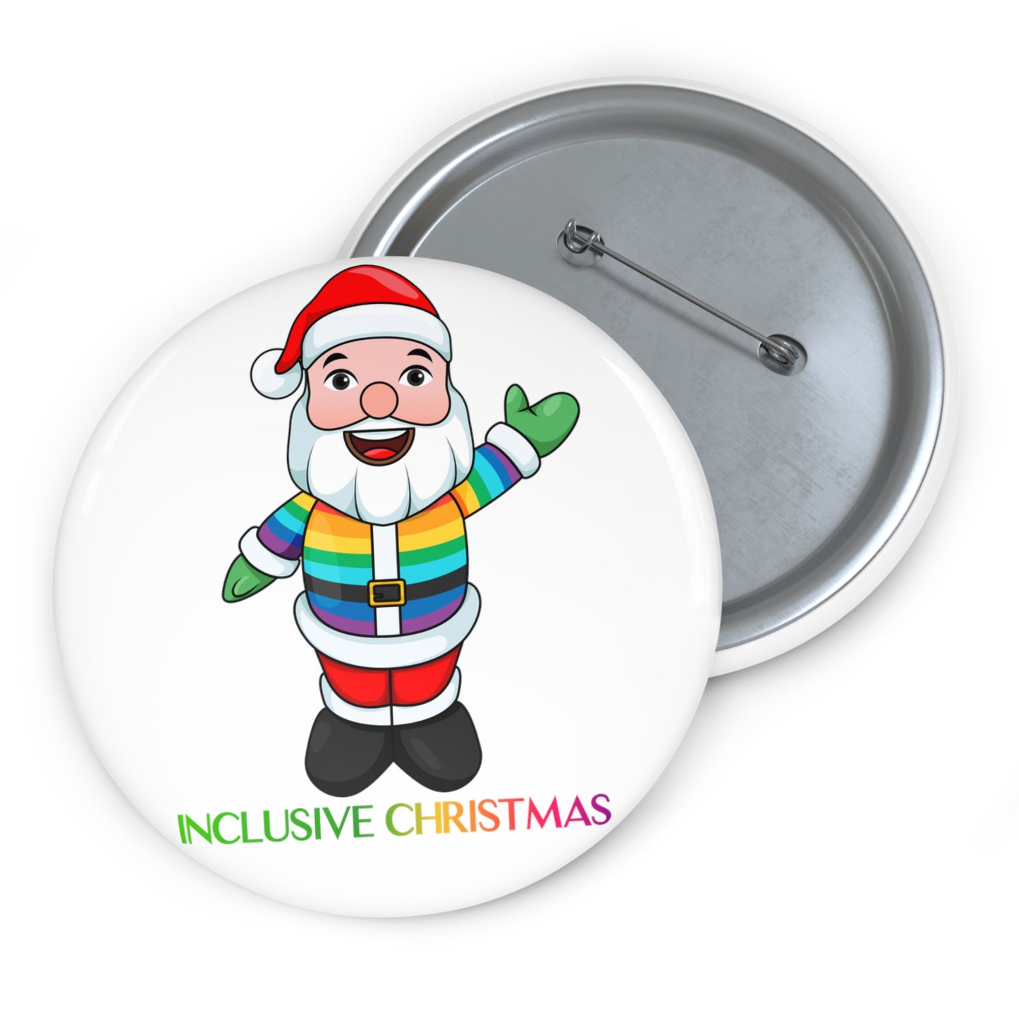 Pride Santa Pin Button