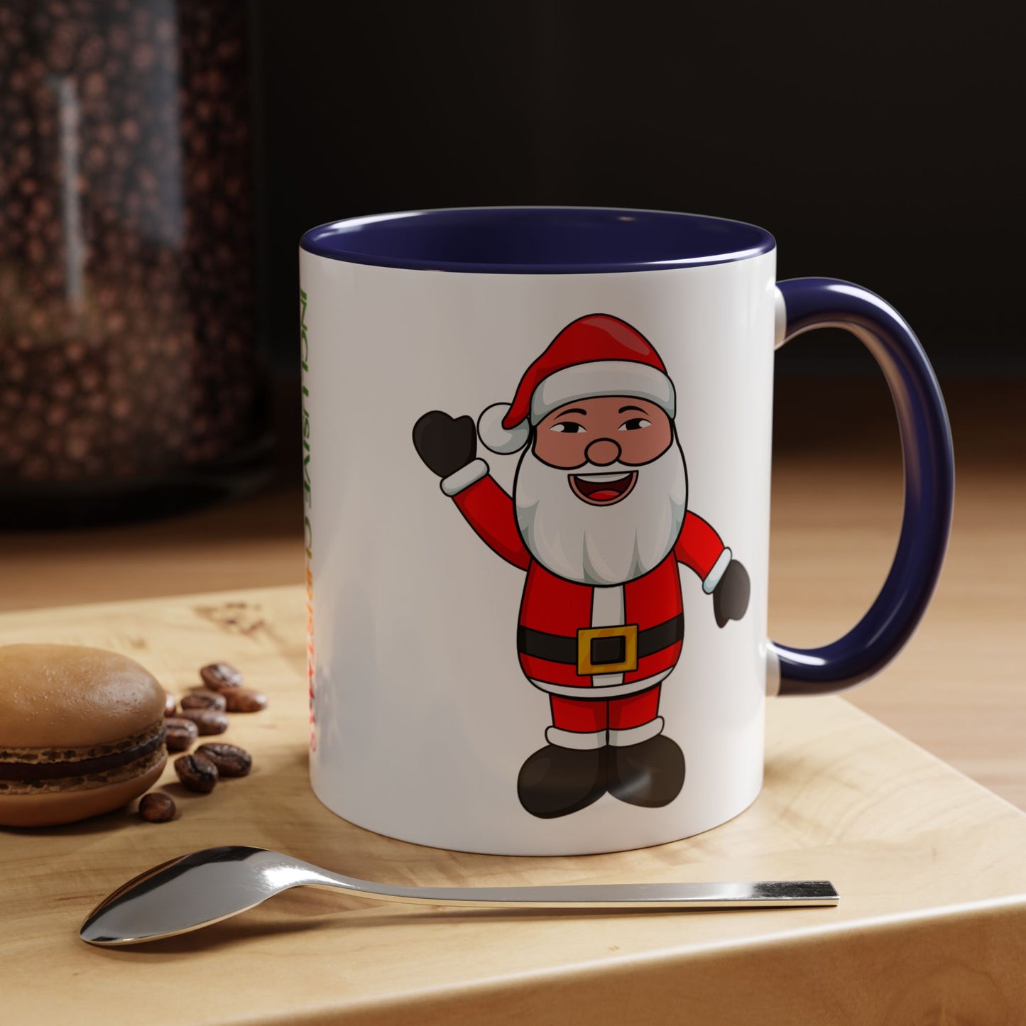 Asian Santa Accent Mug with Logo