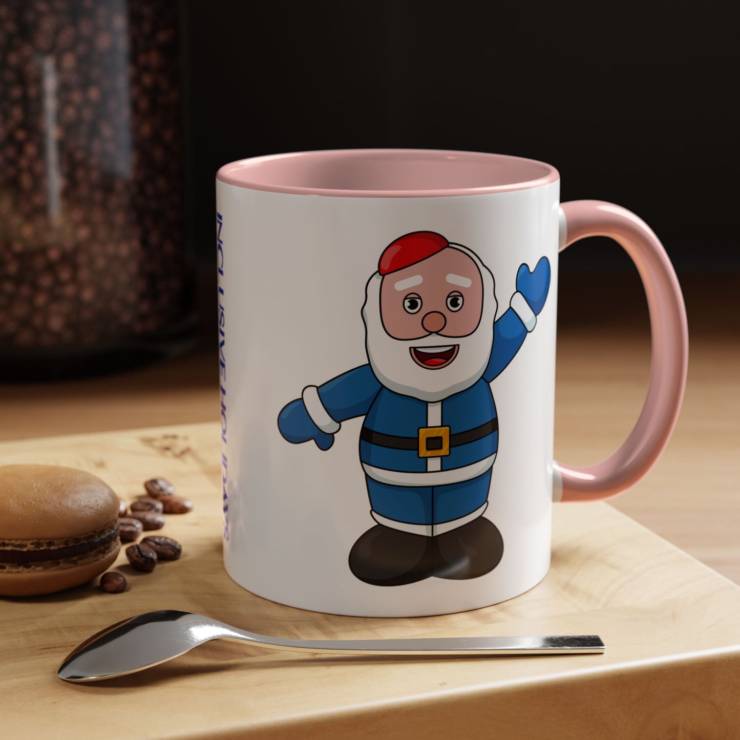 Hanukkah Hank Accent Mug with Logo