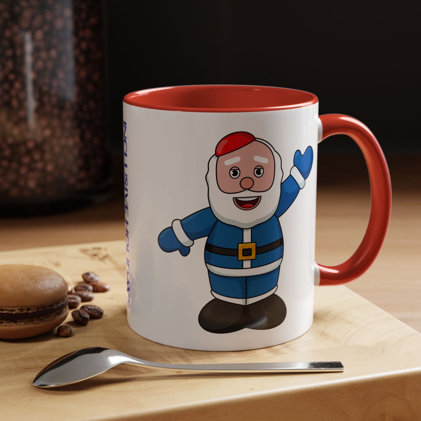 Hanukkah Hank Accent Mug with Logo